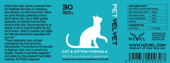 Label Pet Velvet Cat wellness formula