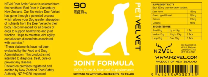 Pet Velvet Dog Joint Formula